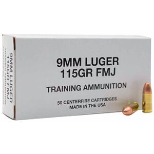 9mm Luger 115gr FMJ CCI Training Brass Ammo - 350rds in The Armory Black Range Bag